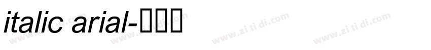 italic arial字体转换